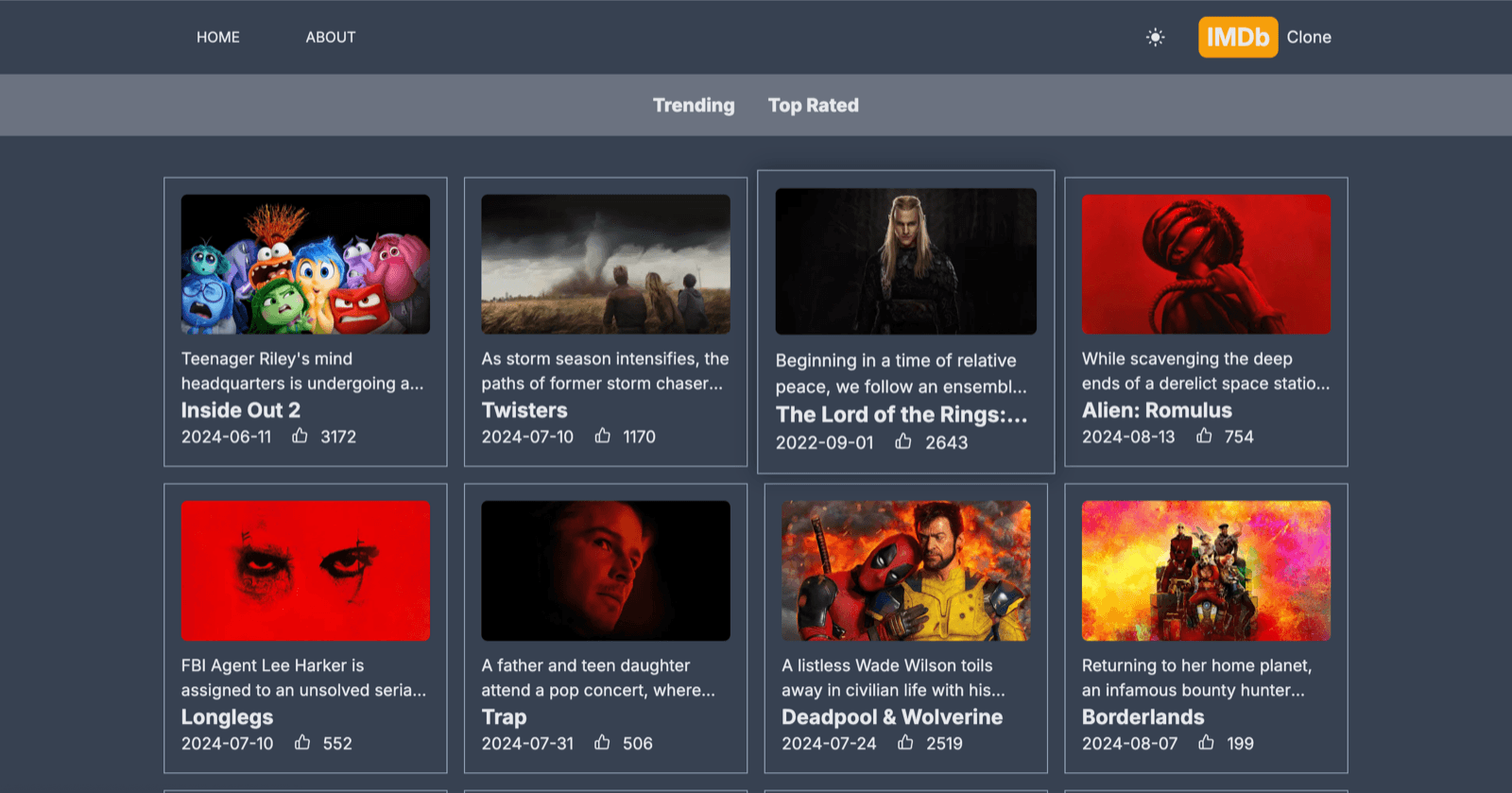 IMDb Rating App screenshot